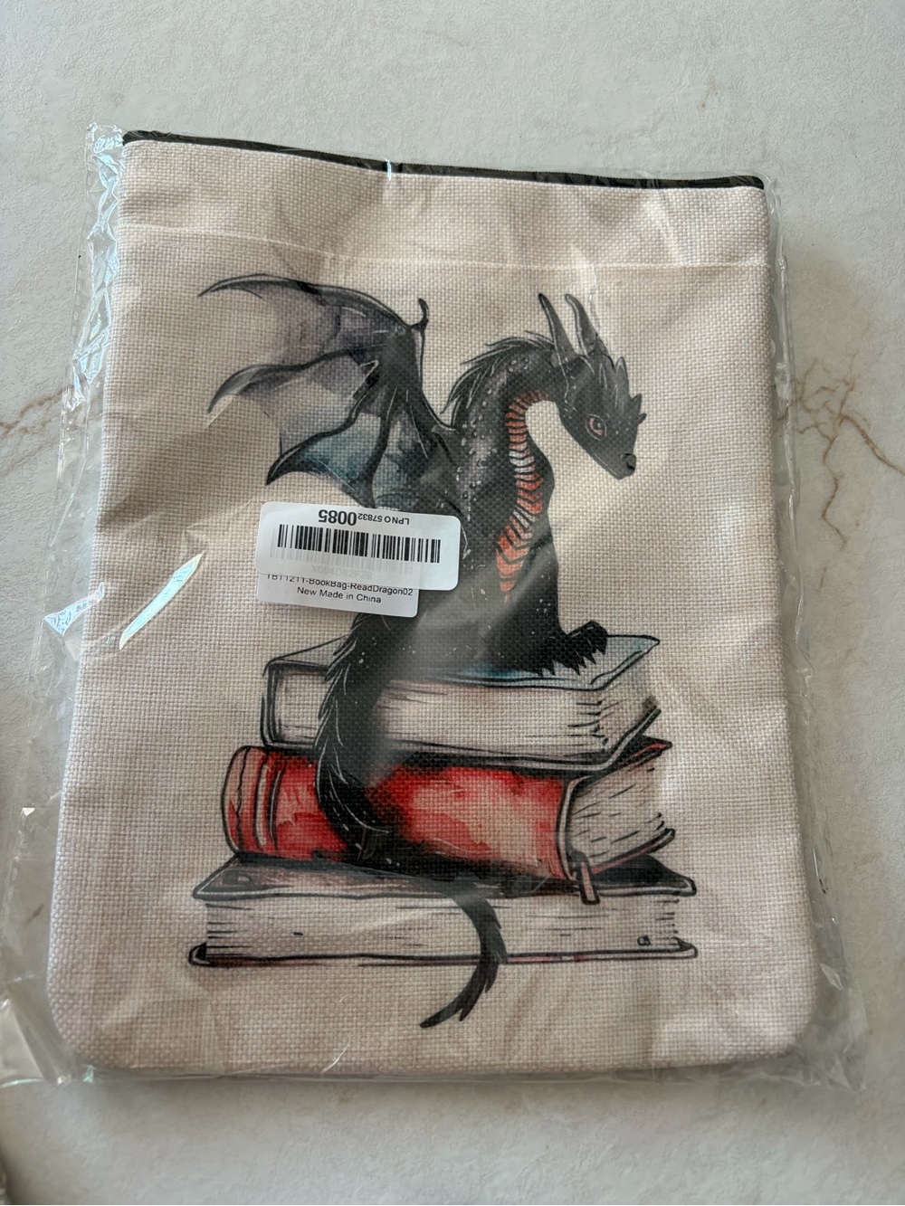 New Canvas Dragon Book Pouch
